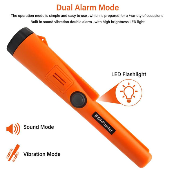 Waterproof Handheld Metal Detector With Positioning Stick Ip68 Metal Detectors