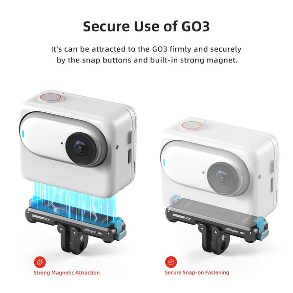Insta360 Go 3 Magnetic Fast Disassembly Seat Bracket For Sports Camera Camera Drone Accessories