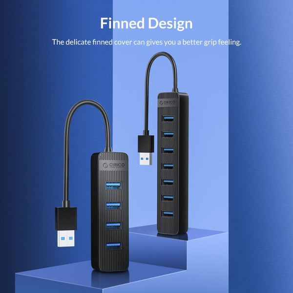 7 Port Usb 3.0 Hub With Black Design Usb Cables Hubs & Adapters