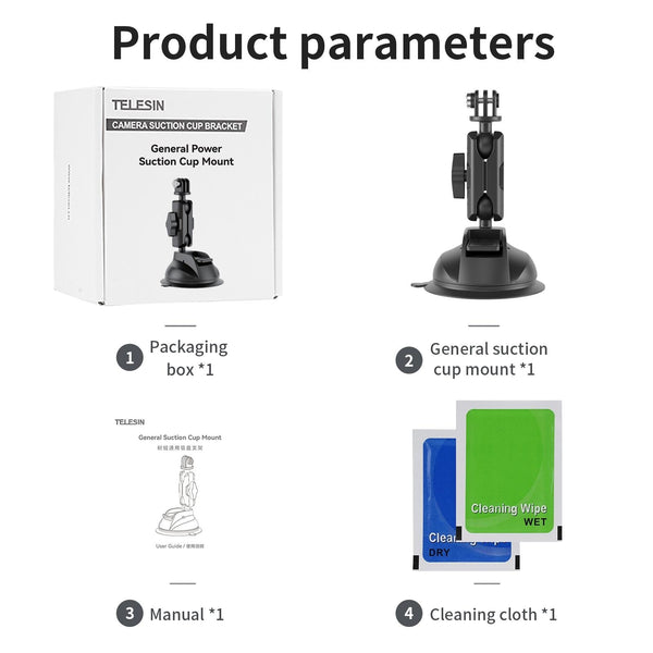 360 Degree Suction Cup For Car Action Cameras Vehicle Camera Holders