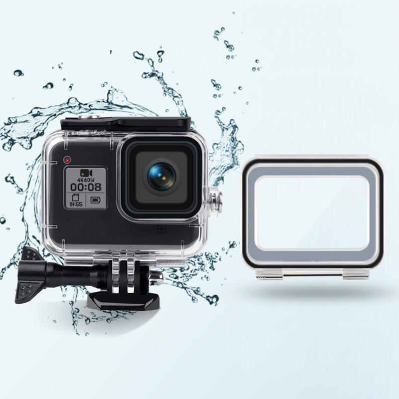 Waterproof Case For Gopro Hero8 Touch Back Cover 45M Camera Cases Bags & Covers