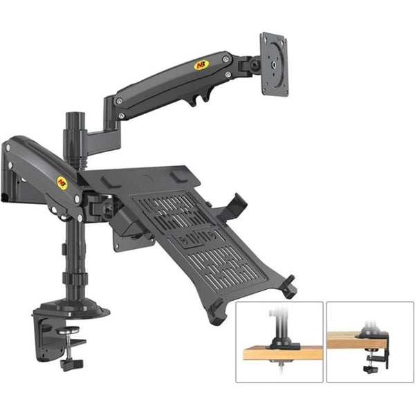 Full Motion Dual Arm Clamp For 22 32 Inch Lcd Tv Monitor Desk Holder With Gas Spring Camera Drone Accessories