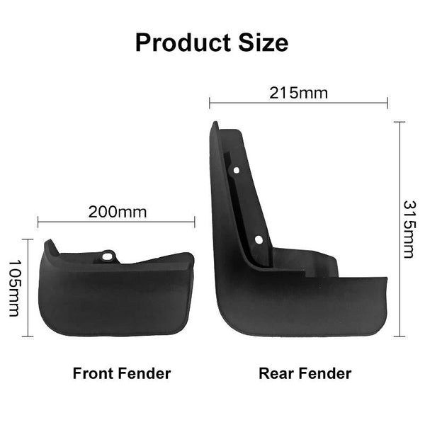 For Multivan Carvelle T5 / T6 2008 2020 4Pcs Set Auto Soft Plastic Splash Flaps Fender Guard Fenders & Mud Guards