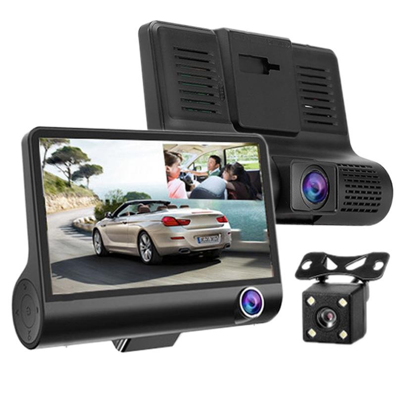 Full Hd 1080P 3 Channel Car Dvr With 4 Ips Screen 5Mp Camera And 170 Degree Wide Angle Other Car Video