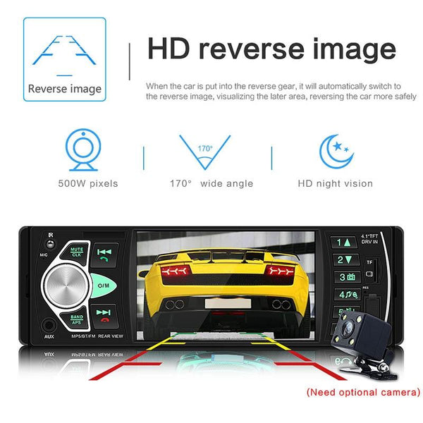 Universal Car Radio Receiver Mp5 Player 4.1 Hd Screen Fm & Bluetooth Remote Control Other Car Audio