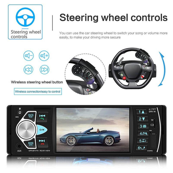 Universal Car Radio Receiver Mp5 Player 4.1 Hd Screen Fm & Bluetooth Remote Control Other Car Audio