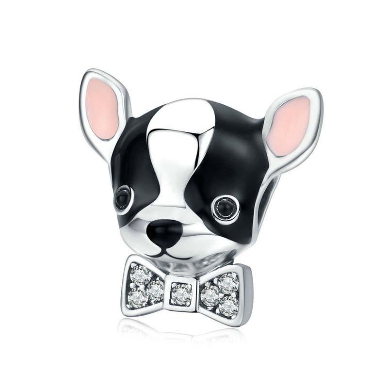 925 Sterling Silver Charming Chihuahua Beaded Bracelet Charms & Pendants