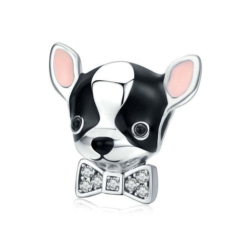 925 Sterling Silver Charming Chihuahua Beaded Bracelet Charms & Pendants