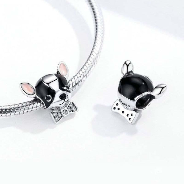 925 Sterling Silver Charming Chihuahua Beaded Bracelet Charms & Pendants