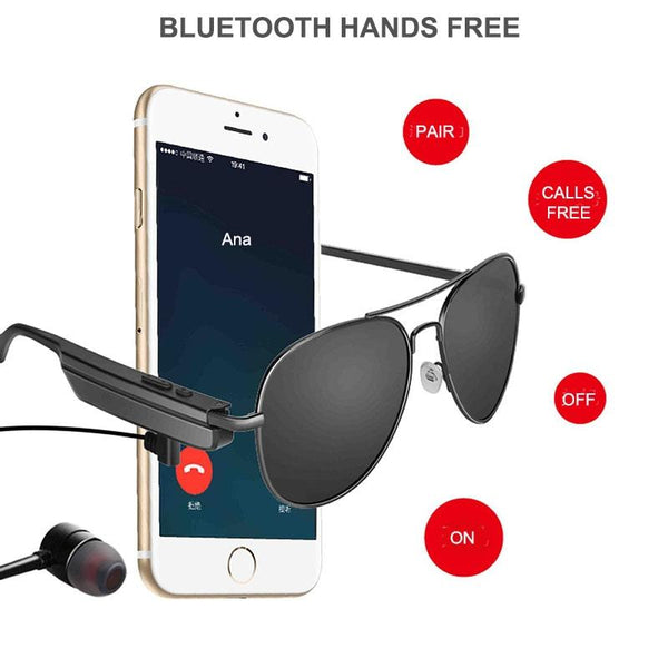 A8 Wireless Bluetooth Sunglasses Music Earphones Smart Glasses Earbud Hands Free With Mic Earbuds