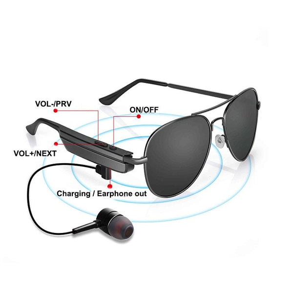 A8 Wireless Bluetooth Sunglasses Music Earphones Smart Glasses Earbud Hands Free With Mic Earbuds