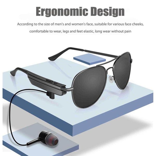 A8 Wireless Bluetooth Sunglasses Music Earphones Smart Glasses Earbud Hands Free With Mic Earbuds