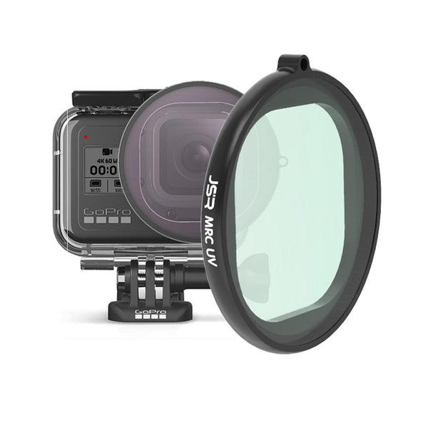 Round Housing Filter For Gopro Hero8 With Uv Lens Camera Drone Accessories