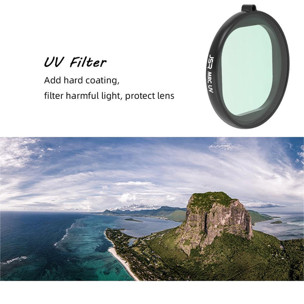 Round Housing Filter For Gopro Hero8 With Uv Lens Camera Drone Accessories