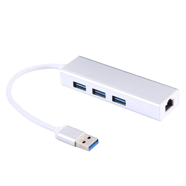 3 Port Usb3.0 Hub + Gigabit Ethernet Adapter Usb Cables Hubs & Adapters