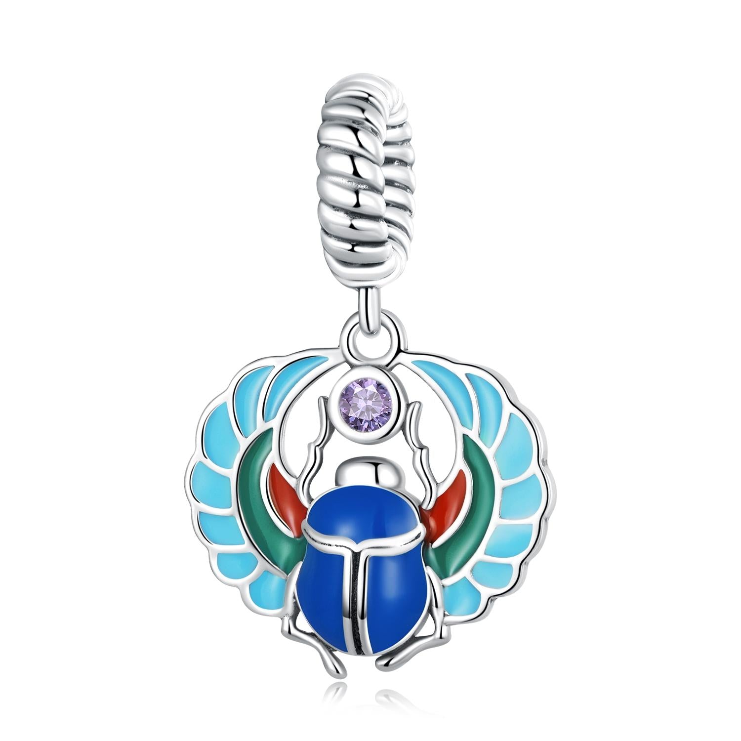 925 Sterling Silver Scarab Pendant For Bracelets & Necklaces Charms & Pendants