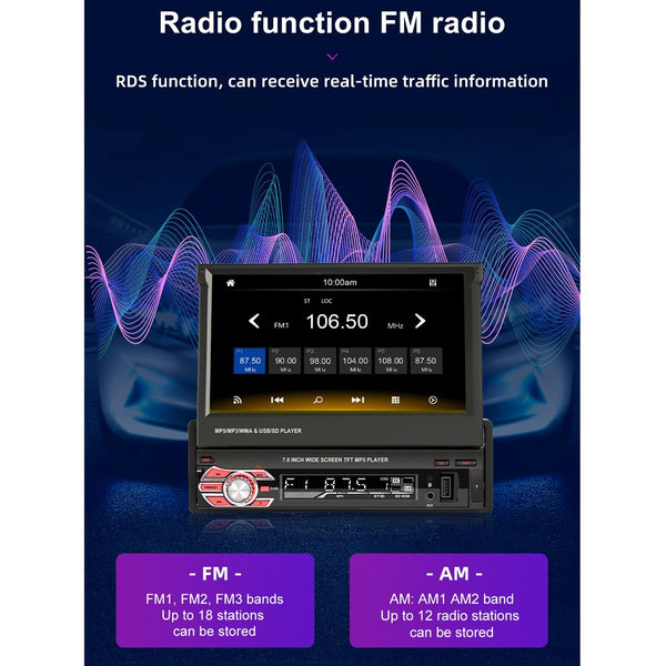 7 Inch Hd Car Mp5 Player W / Locator Technology Bluetooth Mirror Link Fm Tf & Usb Other Car Audio