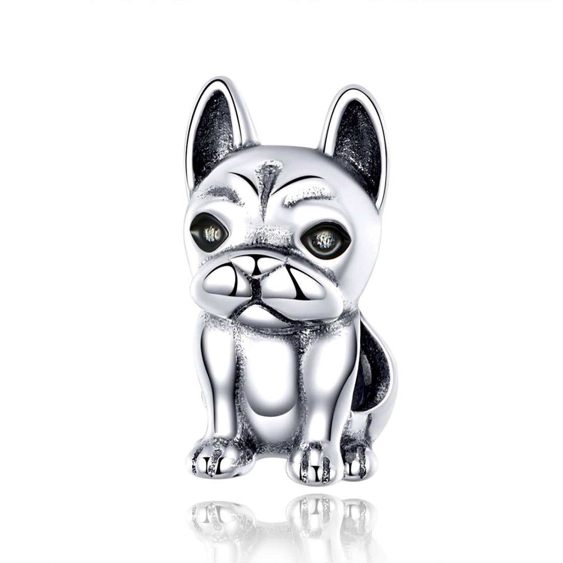 925 Sterling Silver French Bulldog Beaded Diy Bracelet Charms & Pendants