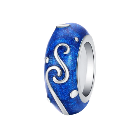 925 Sterling Silver Blue Star Beaded Bracelet Charms Charms & Pendants