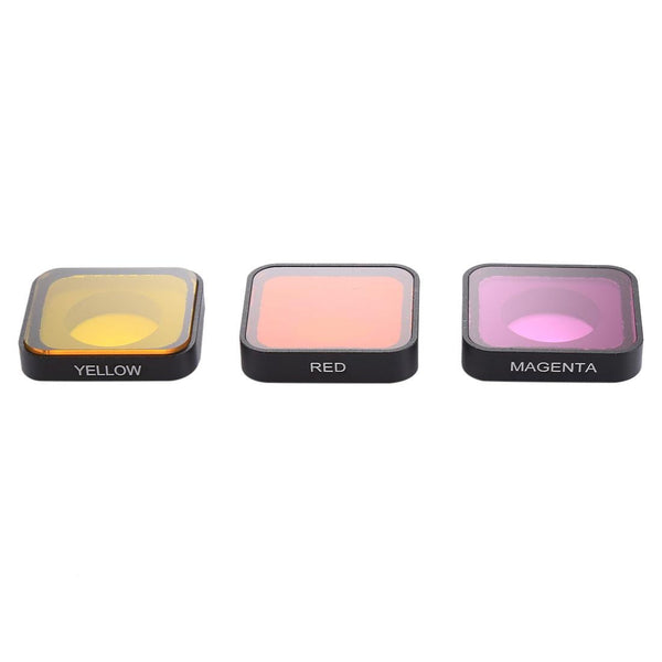 3 In 1 Snap On Lens Filter For Gopro Hero6 / 5 Red Yellow Purple Camera Drone Accessories
