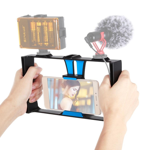 Smartphone Video Rig For Vlogging And Filmmaking_Blue Other Mobile Accessories