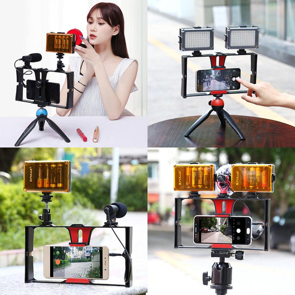 Smartphone Video Rig For Vlogging And Filmmaking_Blue Other Mobile Accessories