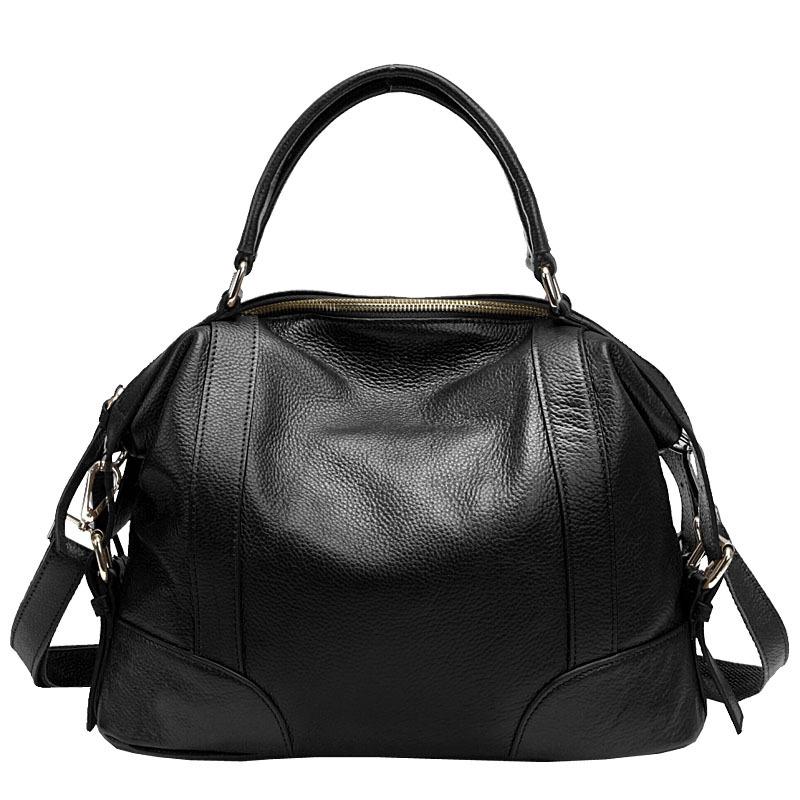 Black Leather Single Shoulder Messenger Bag For Women Women's Bags & Handbags