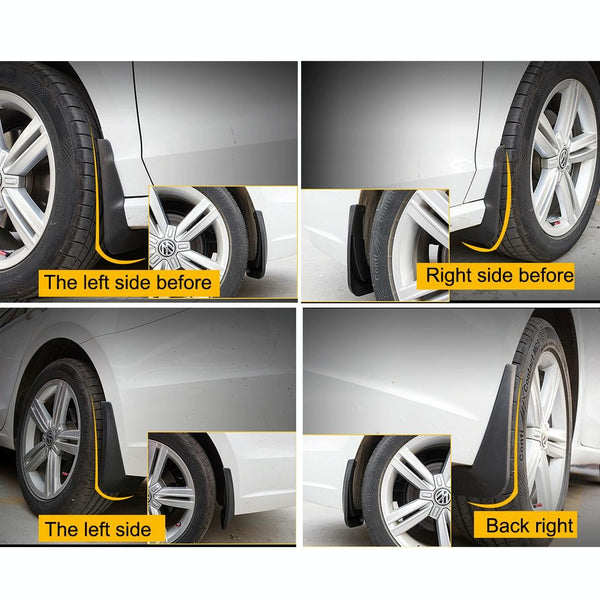4 Pcs Car Auto Semi Rigid Pvc Splash Flaps Fender Guard For Audi A3 Sedan 2014 Fenders & Mud Guards