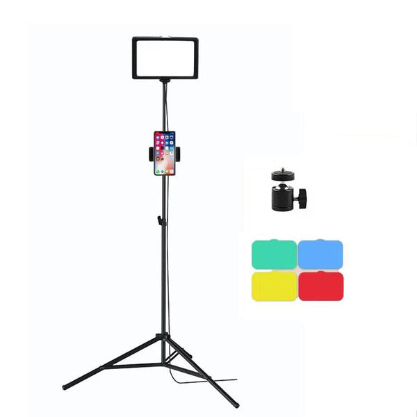6 Three Colour Temperature Flat Panel Live Fill Light With 2.1M Bracket Other Lighting & Studio