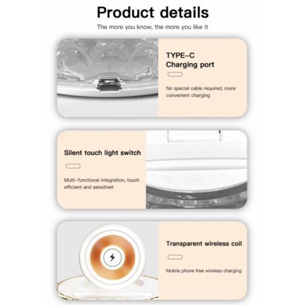 Wireless Charger Dock With Night Light Chargers & Cradles