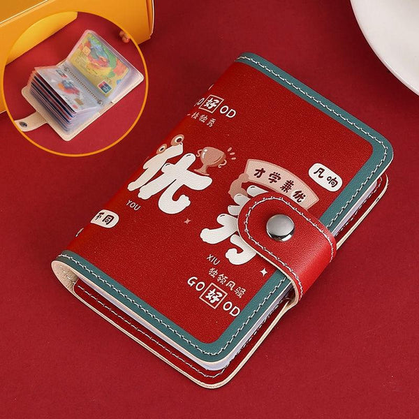 Festive Cartoon Snap Anti Degaussing Card Holder Lucky Change Id Storage Bag Excellent Id & Document Holders