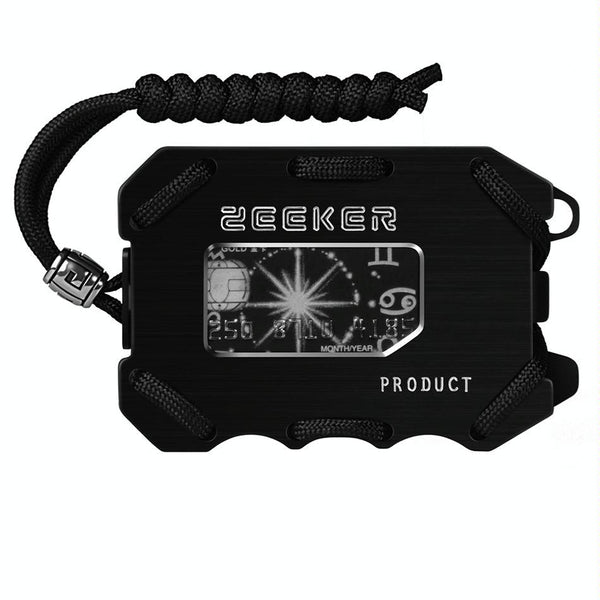 Rfid Metal Card Holder With Bottle Opener Black Brushed Edc Wallet Wallets