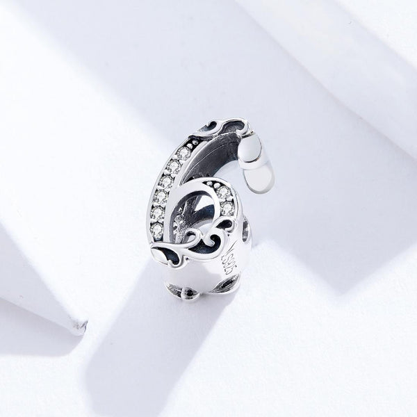 925 Sterling Silver Relief Number Series 0 Beads For Diy Bracelets And Necklaces Style 6 Charms & Pendants