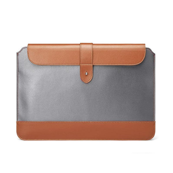 1 Sets Of 11 12 Inch Microfiber Notebook Liner Bag Horizontal Gray & Brown Laptop Cases & Bags