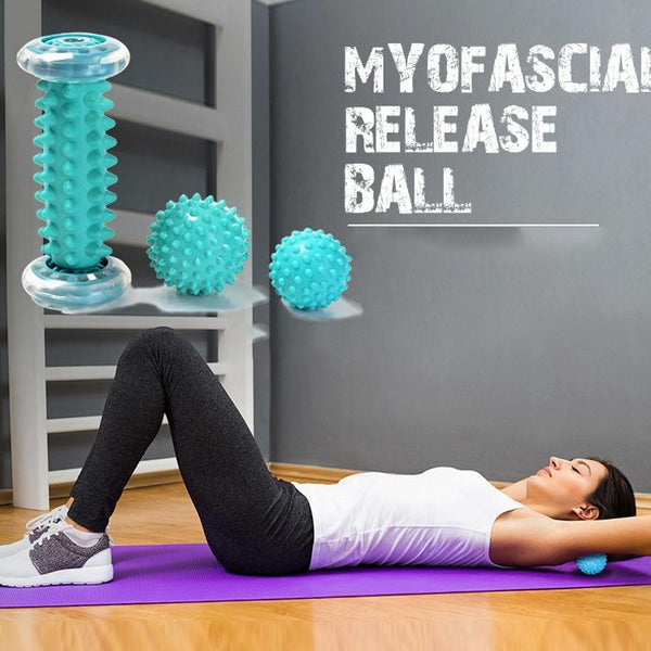 Plantar Fascia Massage Ball Handheld Fitness For Muscle Relaxation 7Cm Yellow Foot Bottom With Tattoo Design Massagers