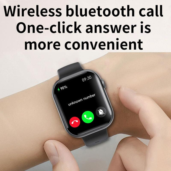 2.1 Inch Screen Smart Watch With Blood Sugar / Oxygen Monitoring Sos Alarm 100+ Sports Modes Black 3 Bead Steel Brown Leather Smart Watches