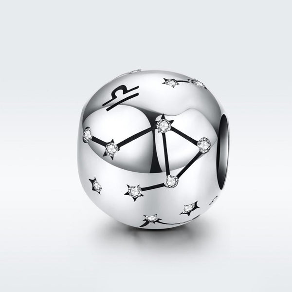 925 Sterling Silver Diy Zodiac Bracelet Beads Libra Style Charms & Pendants