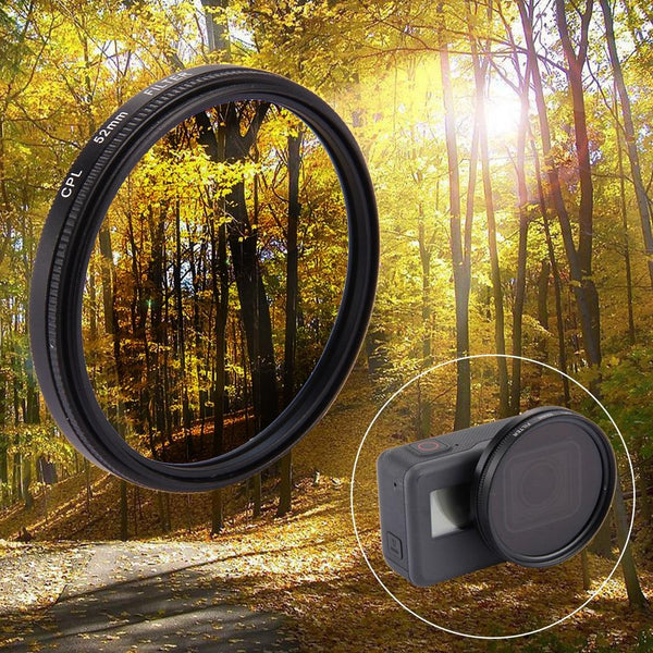 3 In 1 52Mm Round Cpl Lens Filter For Gopro Hero7 With Cap Camera Drone Accessories