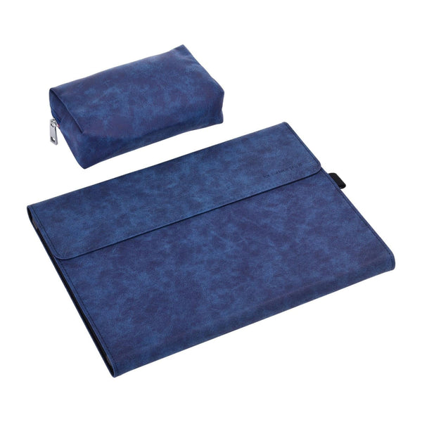 Parallel Leather Tablet Case & Power Bag For Microsoft Surface Pro X 13 Inch Dark Blue Laptop Cases & Bags