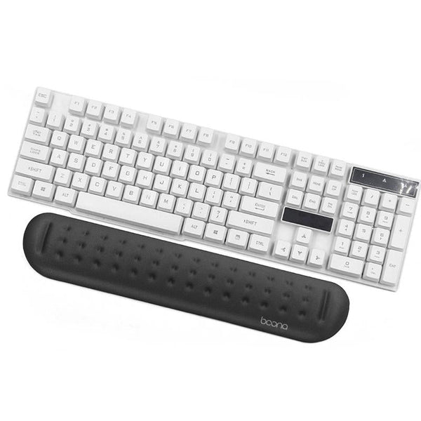 Silicone Memory Wrist Pad For Keyboard And Mouse Medium Size Black Mouse Pads & Wrist Rests