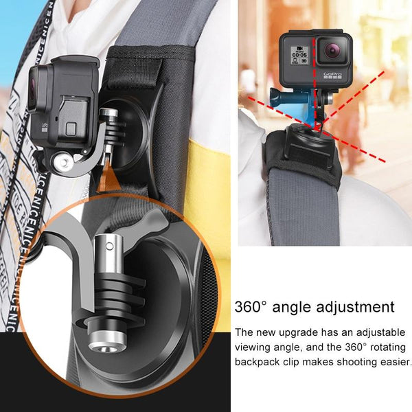 Backpack Mount For Gopro And Other Action Cameras Hook Loop Fastener Other Camera & Photo Accs
