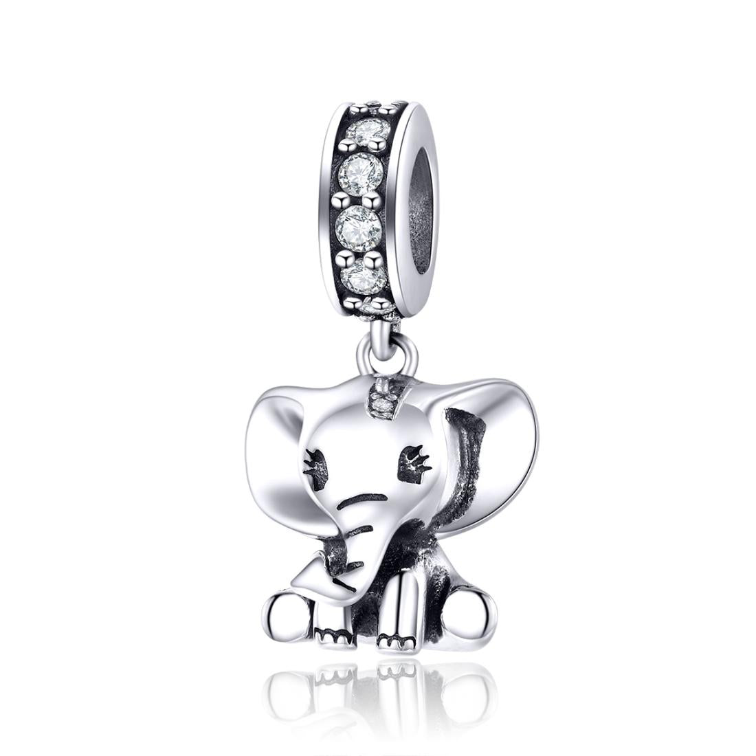 925 Sterling Silver Elephant Pendant For Diy Bracelets Charms & Pendants