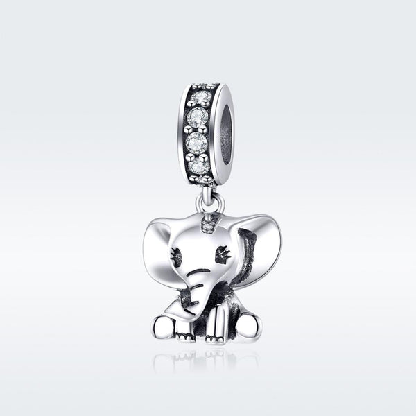 925 Sterling Silver Elephant Pendant For Diy Bracelets Charms & Pendants