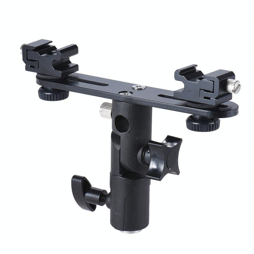 Dual Hot Shoe Flash Bracket Compact Versatile For Audio Video Equipment Other Camera & Photo Accs