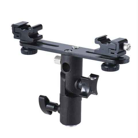 Dual Hot Shoe Flash Bracket Compact Versatile For Audio Video Equipment Other Camera & Photo Accs