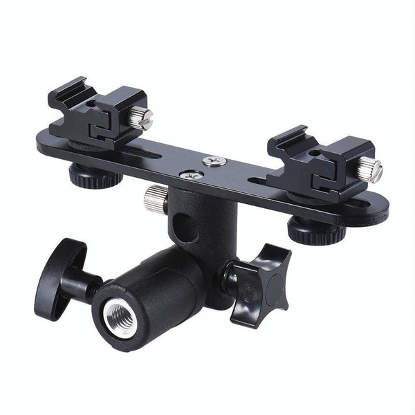 Dual Hot Shoe Flash Bracket Compact Versatile For Audio Video Equipment Other Camera & Photo Accs