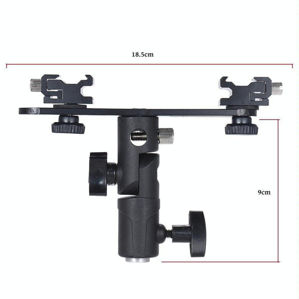 Dual Hot Shoe Flash Bracket Compact Versatile For Audio Video Equipment Other Camera & Photo Accs