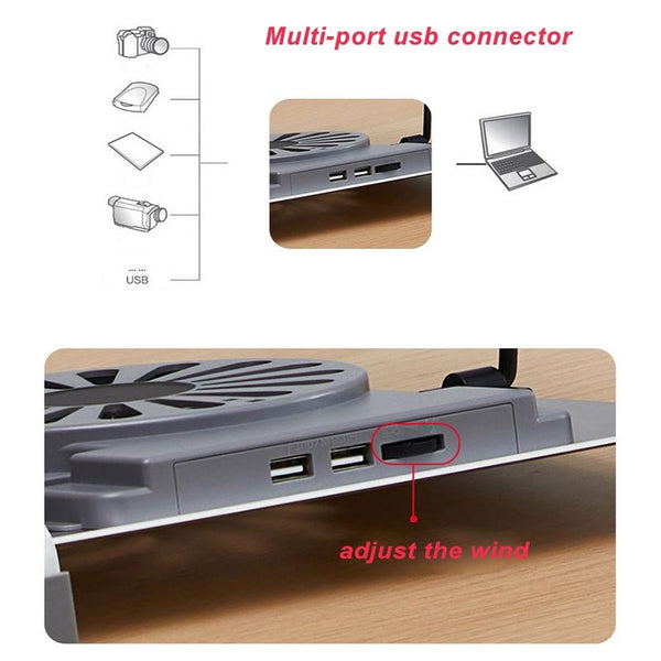 Foldable Laptop Stand With Fan Aluminum Stands Holders & Car Mounts