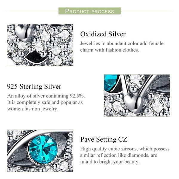 925 Sterling Silver Cat Beaded Bracelet With Diamond Star Beads Bracelets