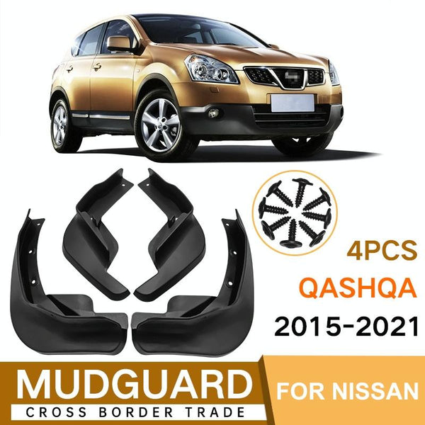 For Nissan Qashqai 2015 2021 4Pcs / Set Car Auto Soft Plastic Splash Flaps Fender Guard Fenders & Mud Guards